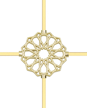 Karolaj Motifi 8x10mm Altın Atlas Motif