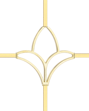 Karolaj Motifi 8x18mm Altın Lale Motif