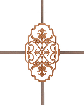 Karolaj Motifi 8x10mm Altın Meşe Motif