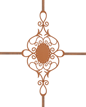 Karolaj Motifi 8x10mm Altın Meşe Motif