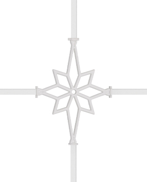 Karolaj Motifi 8x10mm Beyaz Yıldız Motif