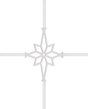 Karolaj Beyaz 8x18mm Yıldız Motif